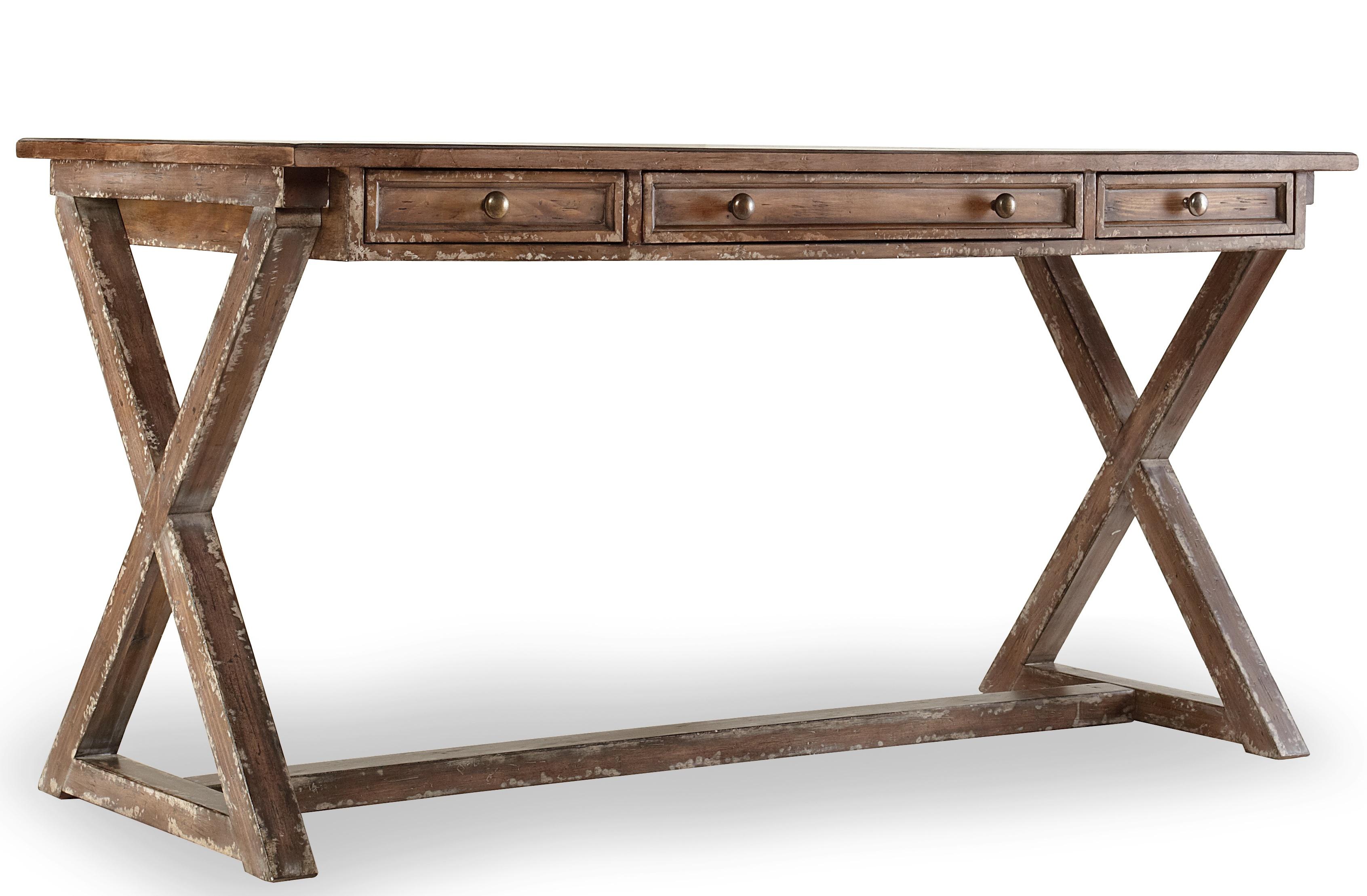 Hooker Furniture Melange Bennett X Base Writing Desk With Drop