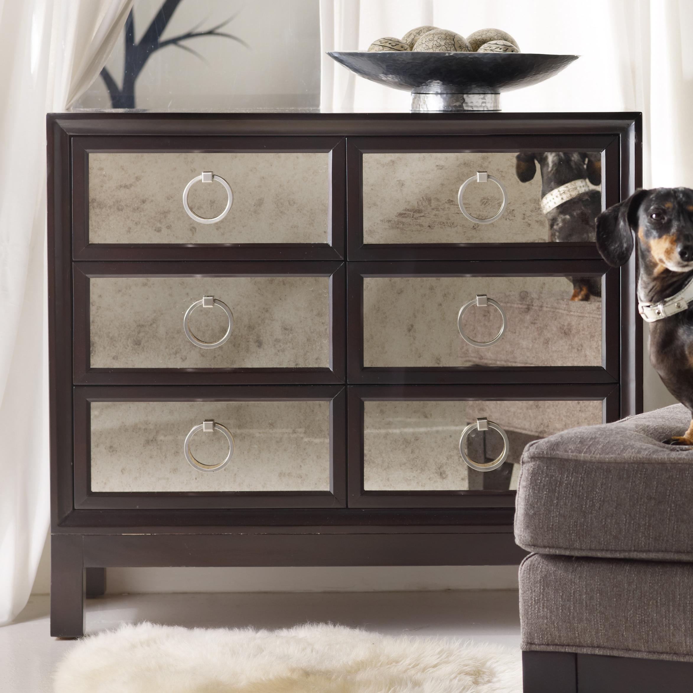 Hooker Furniture Melange 638 50039 Six Drawer Chest With Mirrored