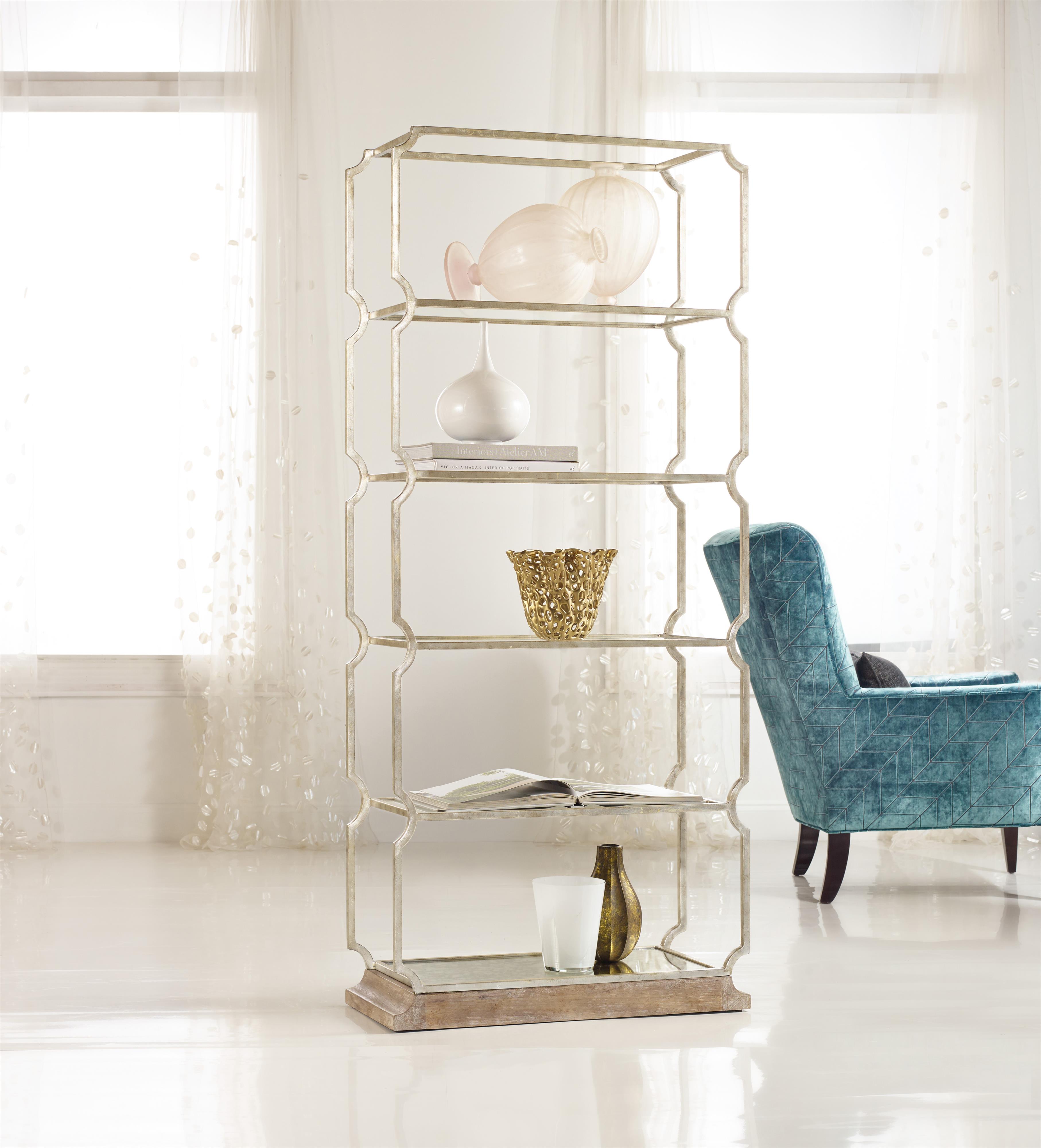 Hooker Furniture Melange 638 50270 Carter Metal Etagere With 5