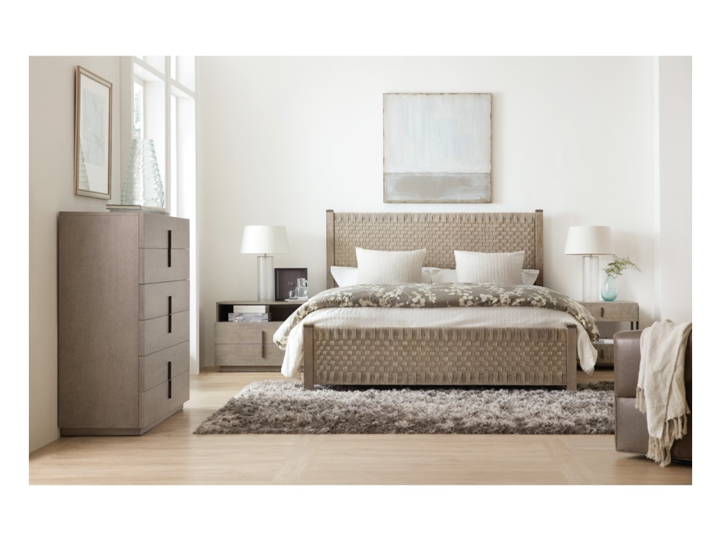 Hooker Furniture Miramar - CarmelLucio Queen Woven Panel Bed
