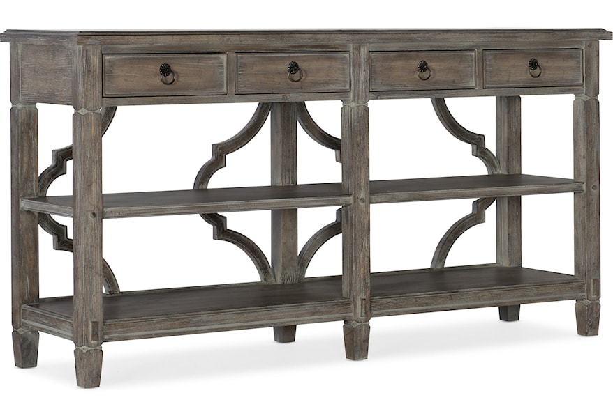 Hooker Furniture Modele Relaxed Vintage Console Table With Drawers