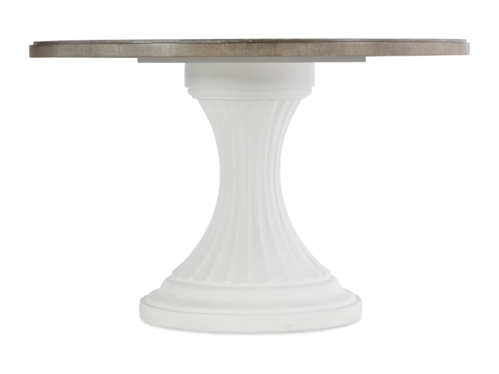 Modern Romance Transitional 48 Round Pedestal Dining Table By Hamilton Home At Rotmans