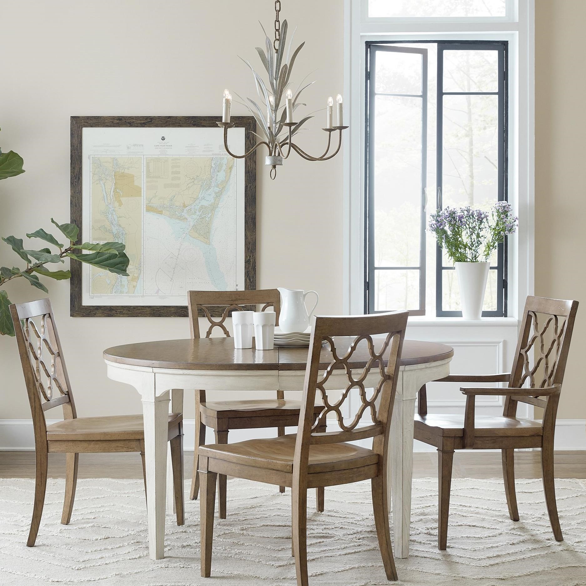 Hooker Furniture Montebello 5 Piece Dining Set With Round Table