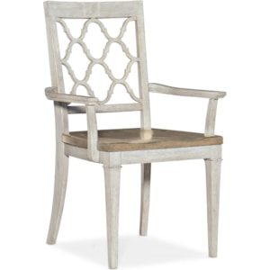 Hooker Furniture Montebello Farmhouse Solid Wood Arm Chair Zak S Home Dining Arm Chairs