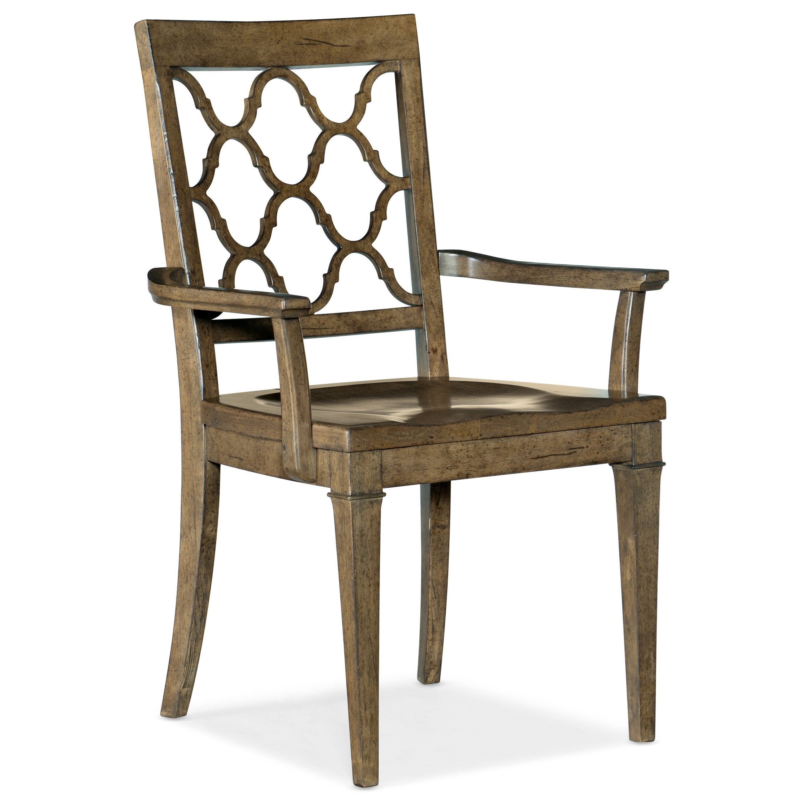 Hooker Furniture Montebello Farmhouse Solid Wood Arm Chair Zak S Home Dining Arm Chairs