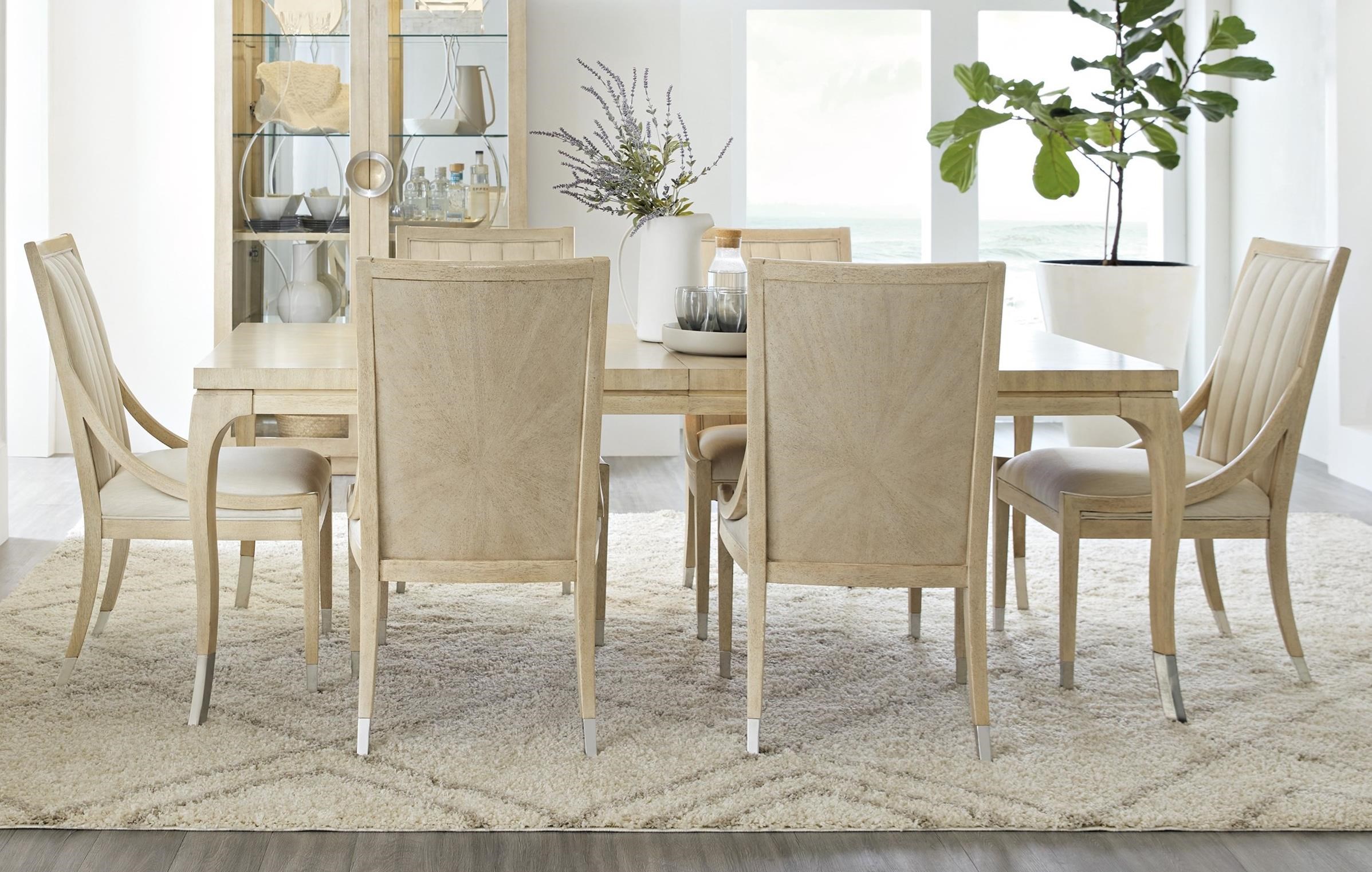 Hooker Furniture Newport Transitional 7 Piece Table And Chair Set