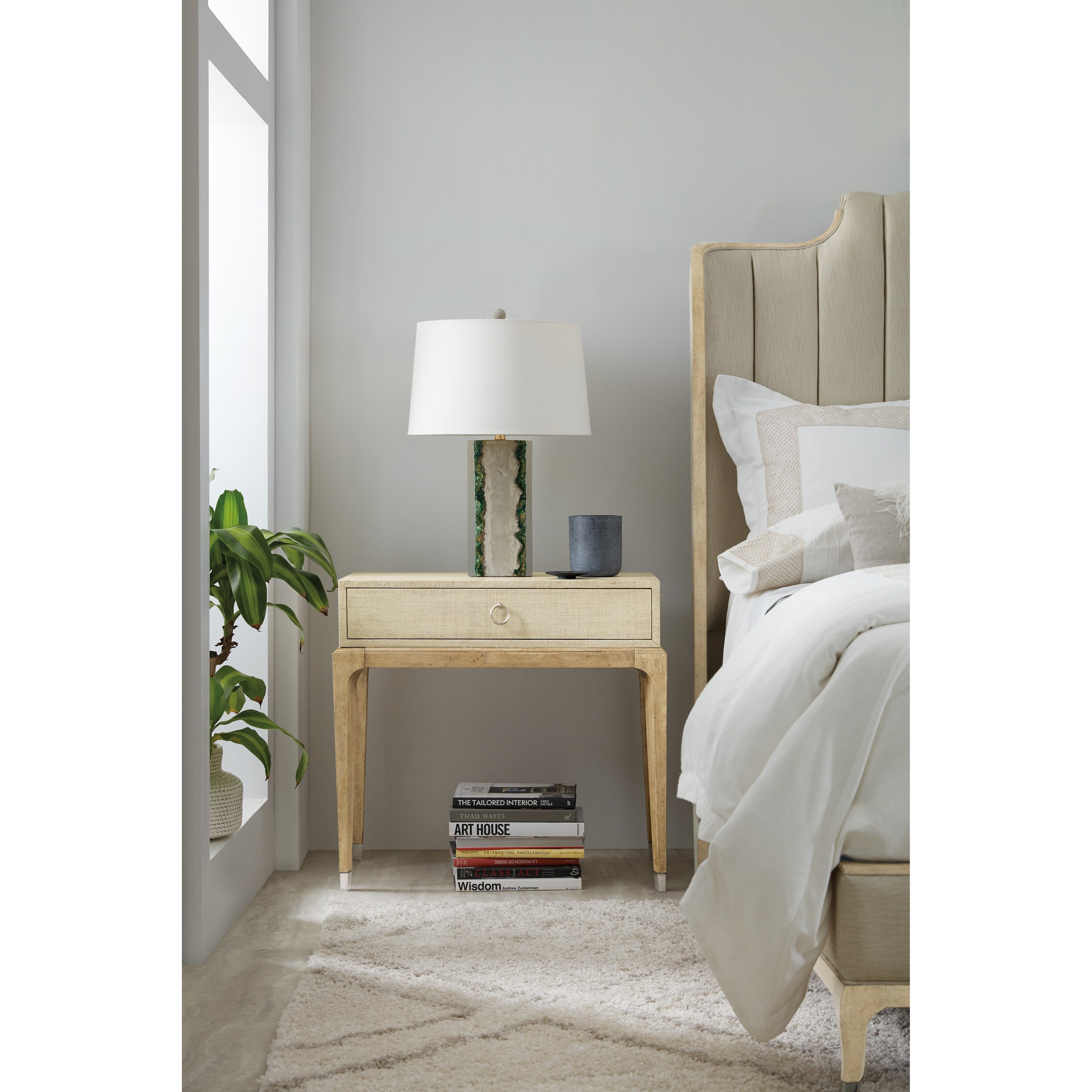Hooker Furniture Novella Contemporary Sequoia One Drawer Nightstand Zak S Home Nightstands