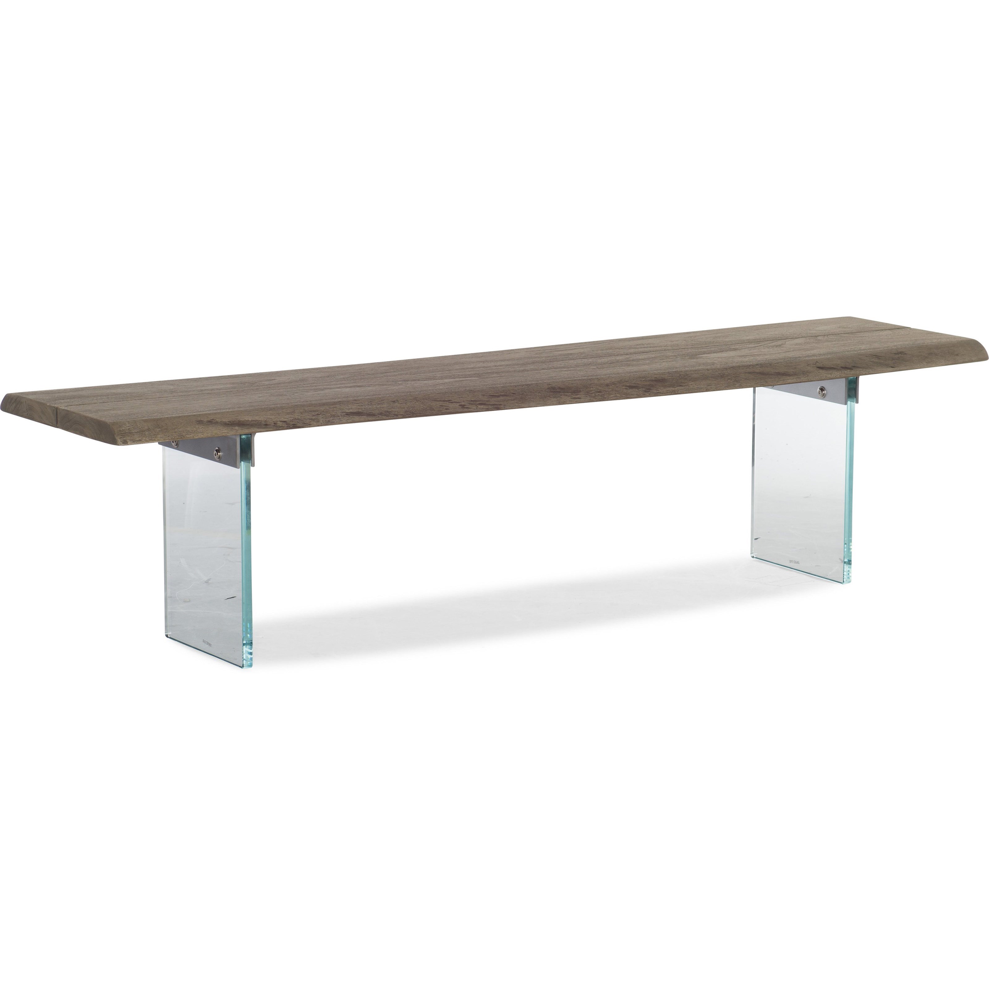 Hooker Furniture Organic Contemporary Wood Dining Bench With Glass