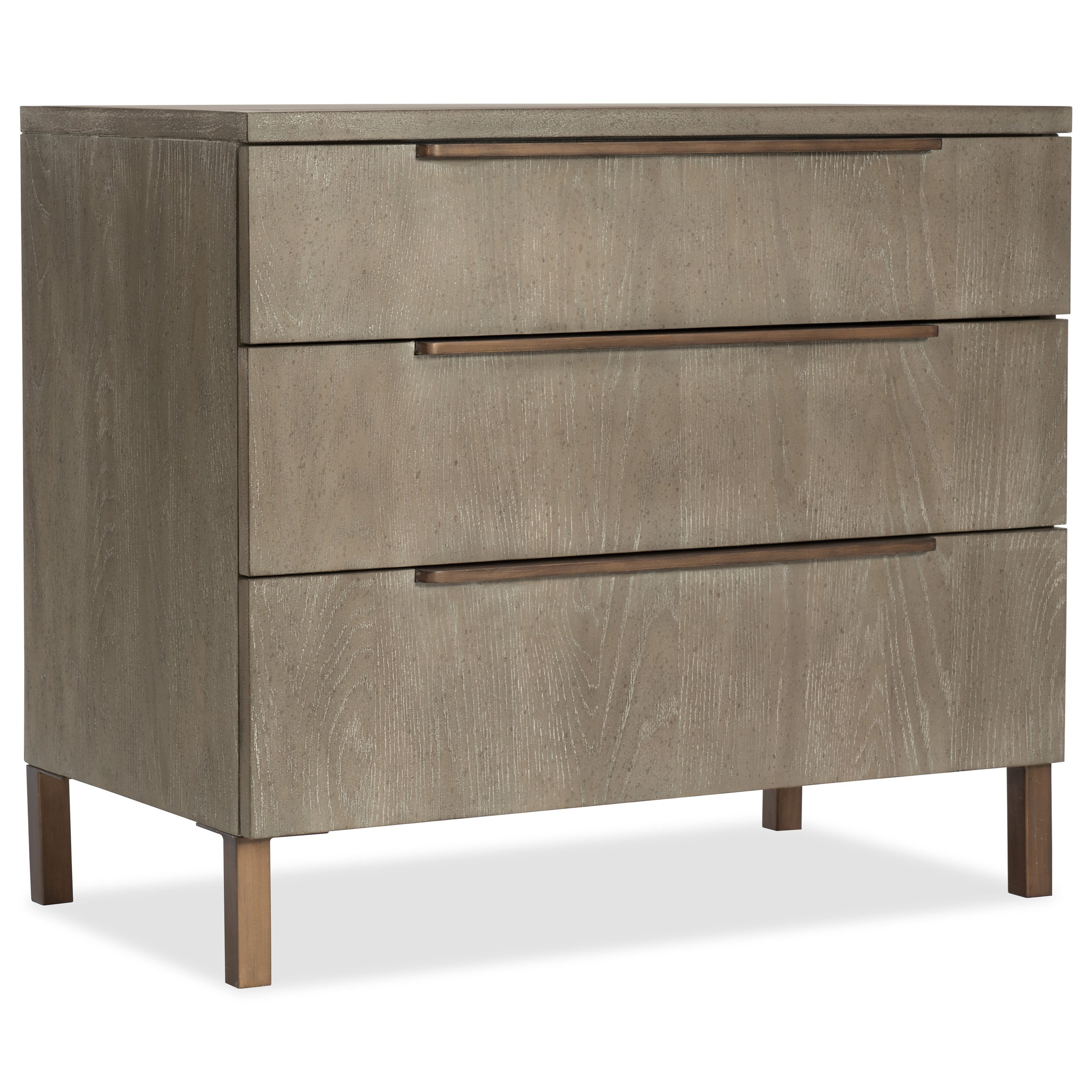 Hooker Furniture Pacifica Three Drawer Nightstand With Bar Pull