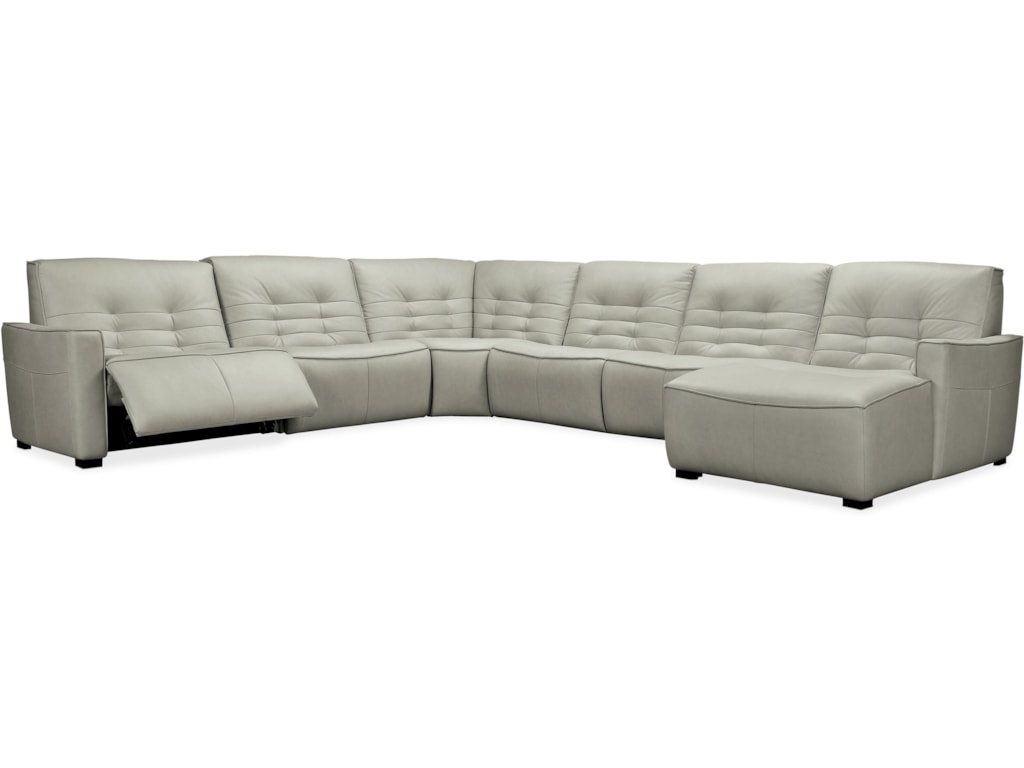 Hooker Furniture Reaux Contemporary 6 Piece Power Sectional