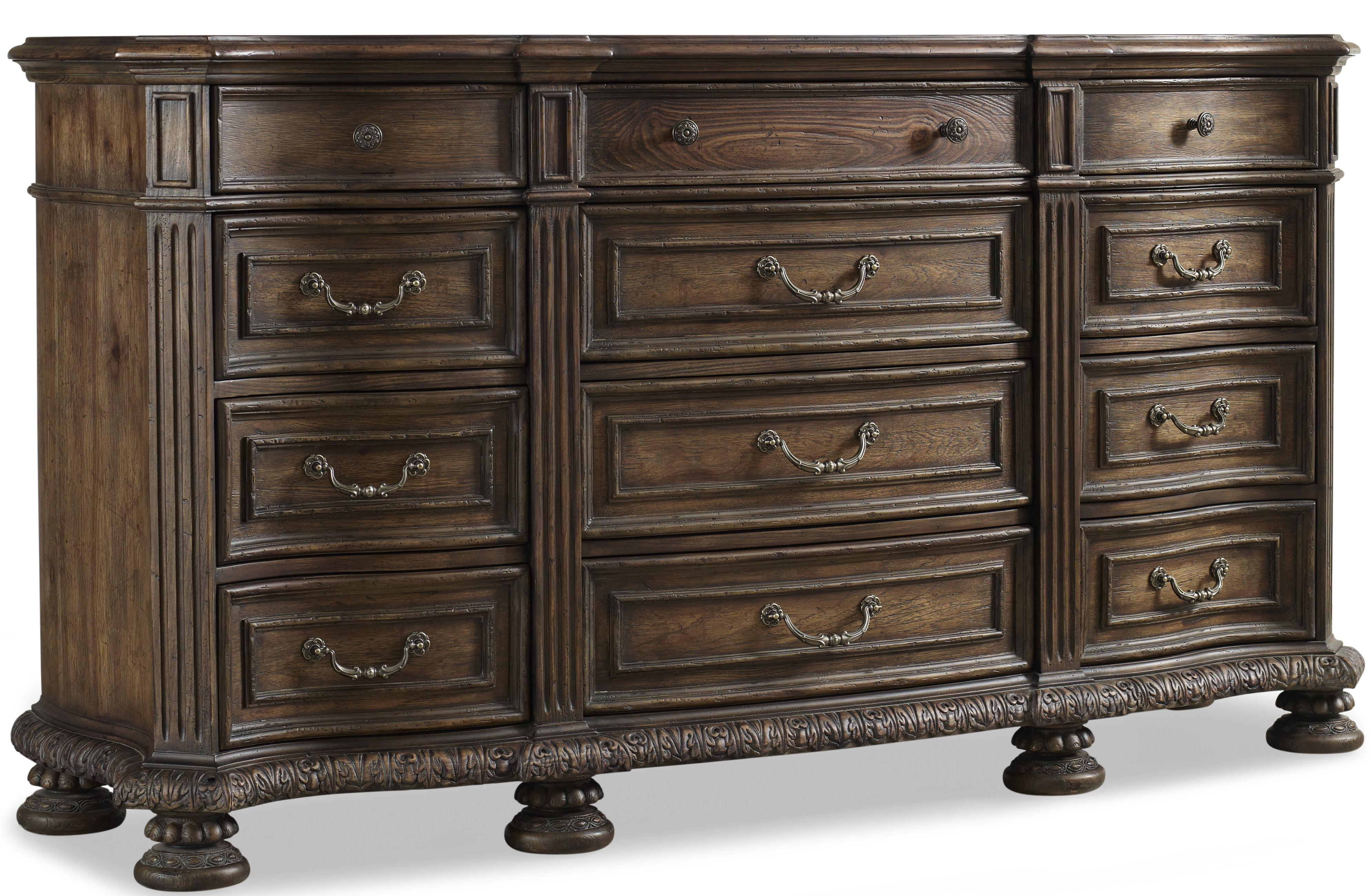 Hooker Furniture Rhapsody Twelve Drawer Dresser With Fluted