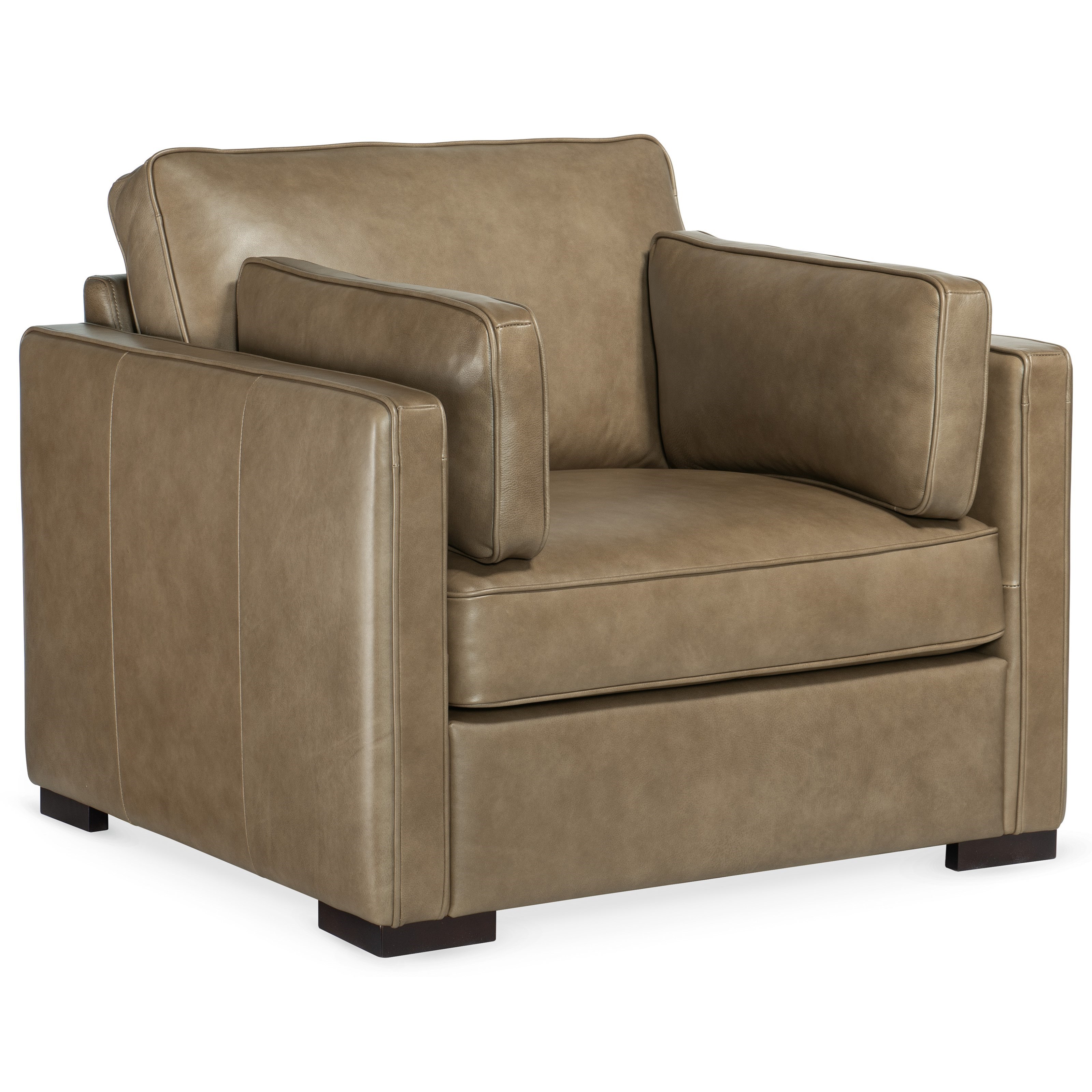 Hooker Furniture Romiah Leather Contemporary Stationary Chair Belfort Furniture Upholstered Chairs