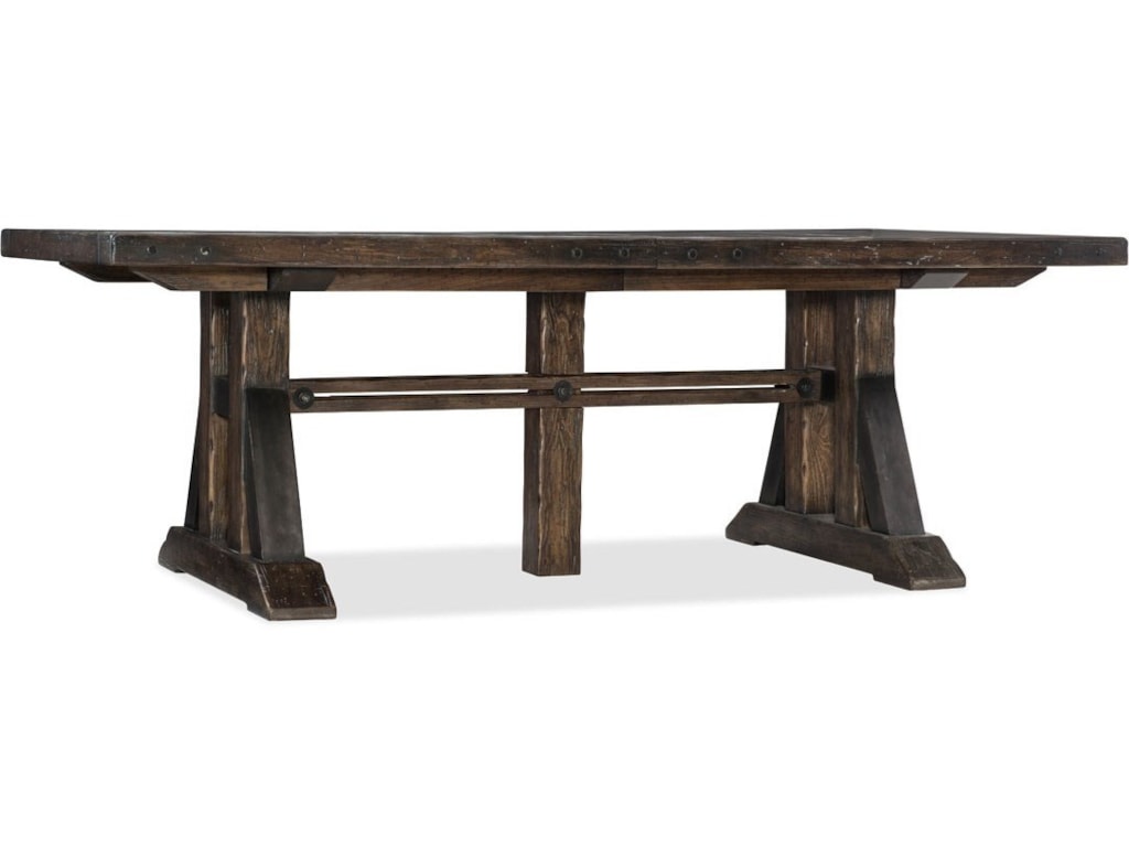 American Life Roslyn County Trestle Dining Table With 2 21 Inch American Life Roslyn County Trestle Dining Table With 2 21 Inch Leaves