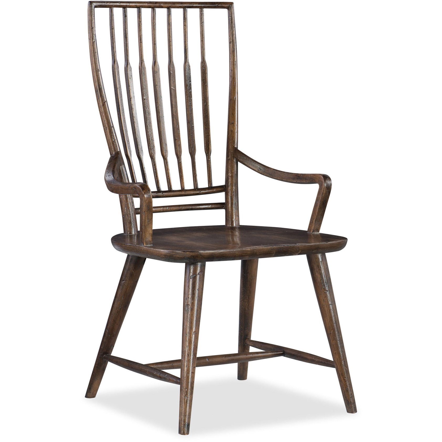 Hooker Furniture American Life Roslyn County 1618 75300 Dkw Spindle Back Dining Arm Chair Dunk Bright Furniture Dining Arm Chairs