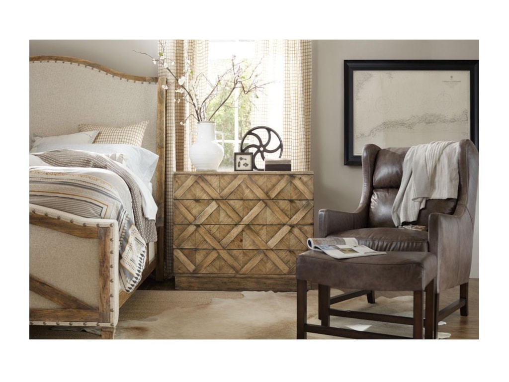 Hooker Furniture American Life - Roslyn CountyKing Deconstructed Uph Panel Bed