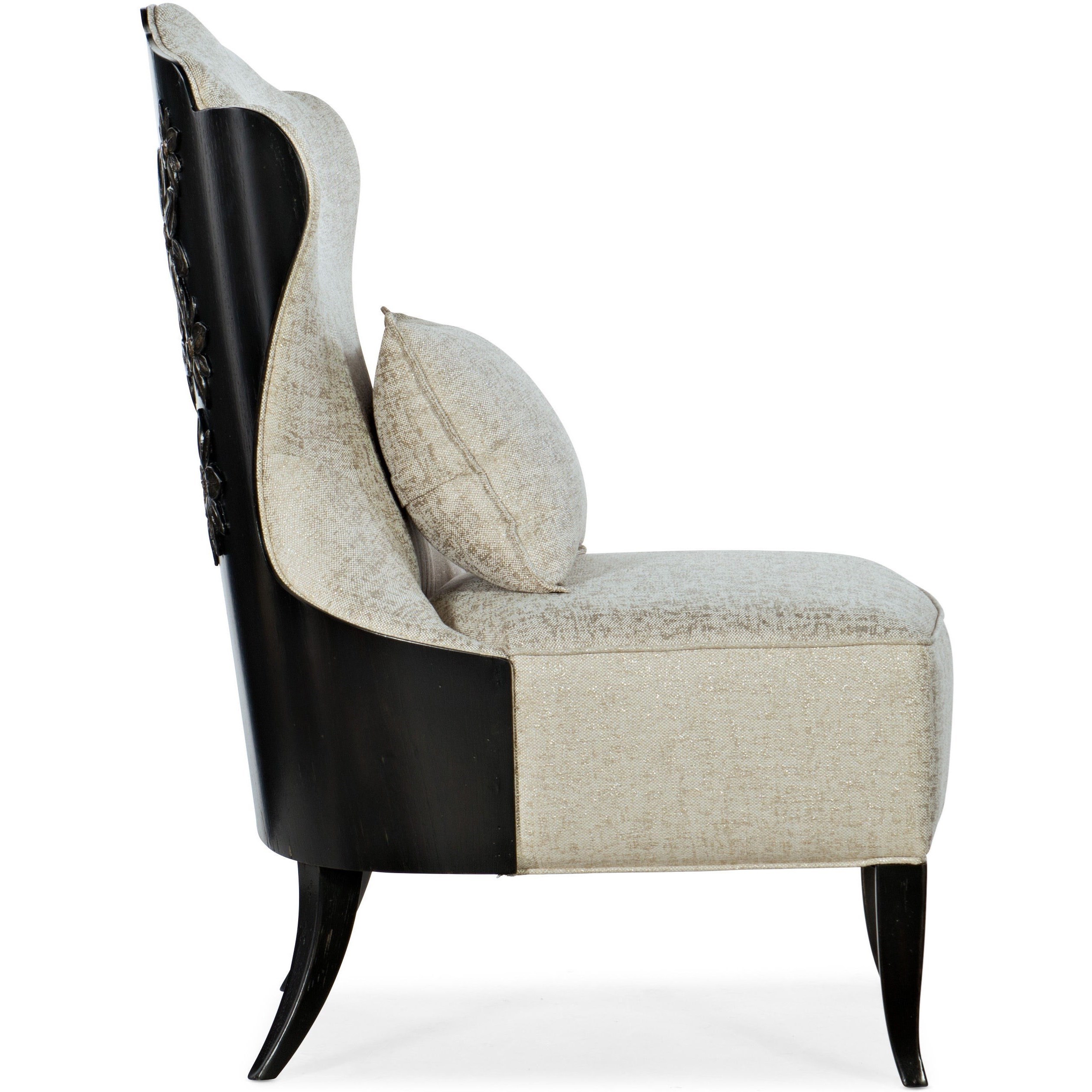 Hooker Furniture Sanctuary Traditional Belle Fleur Slipper Chair Belfort Furniture Upholstered Chairs
