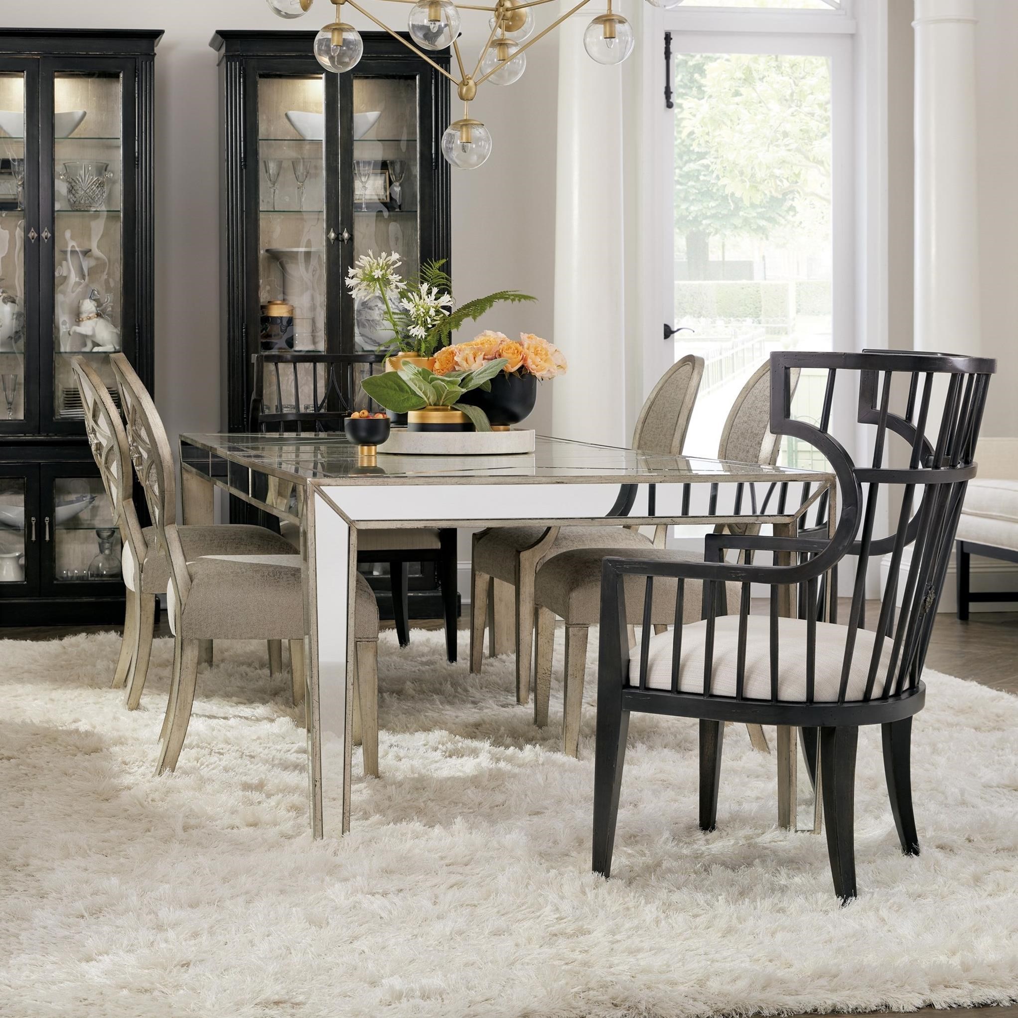 Hooker Furniture Sanctuary Sante Rectangular Dining W 2 18in