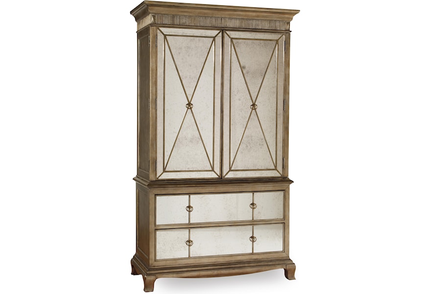 Hooker Furniture Sanctuary Two Door Two Drawer Armoire With Mirror