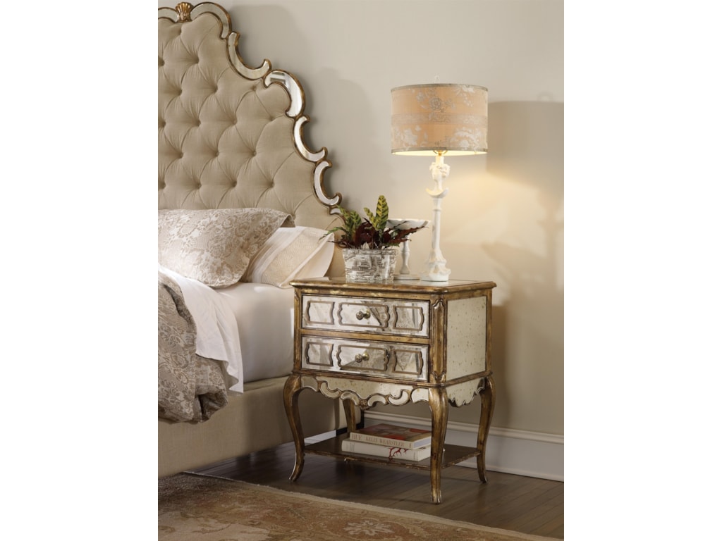 Hooker Furniture SanctuaryMirrored Leg Nightstand