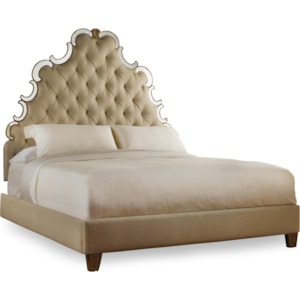 Hooker Furniture Sanctuary 3016 90865 King Size Upholstered Platform Bed With High Tufted Headboard Baer S Furniture Upholstered Beds