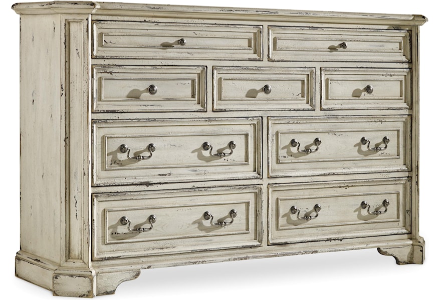 Hooker Furniture Sanctuary Vintage Style 9 Drawer Dresser Zak S