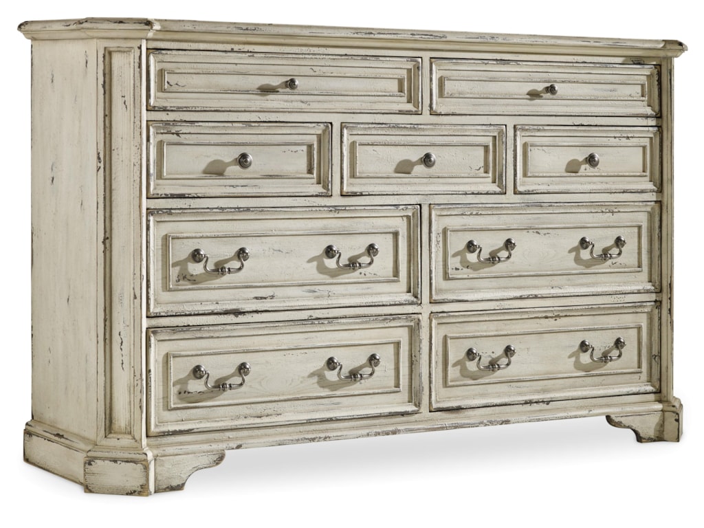 Hooker Furniture Sanctuary Vintage Style 9 Drawer Dresser Howell
