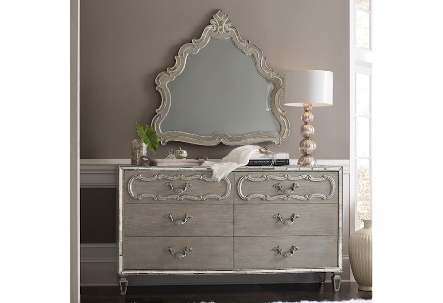 Hooker Furniture Sanctuary Relaxed Vintage Dresser And Mirror Set