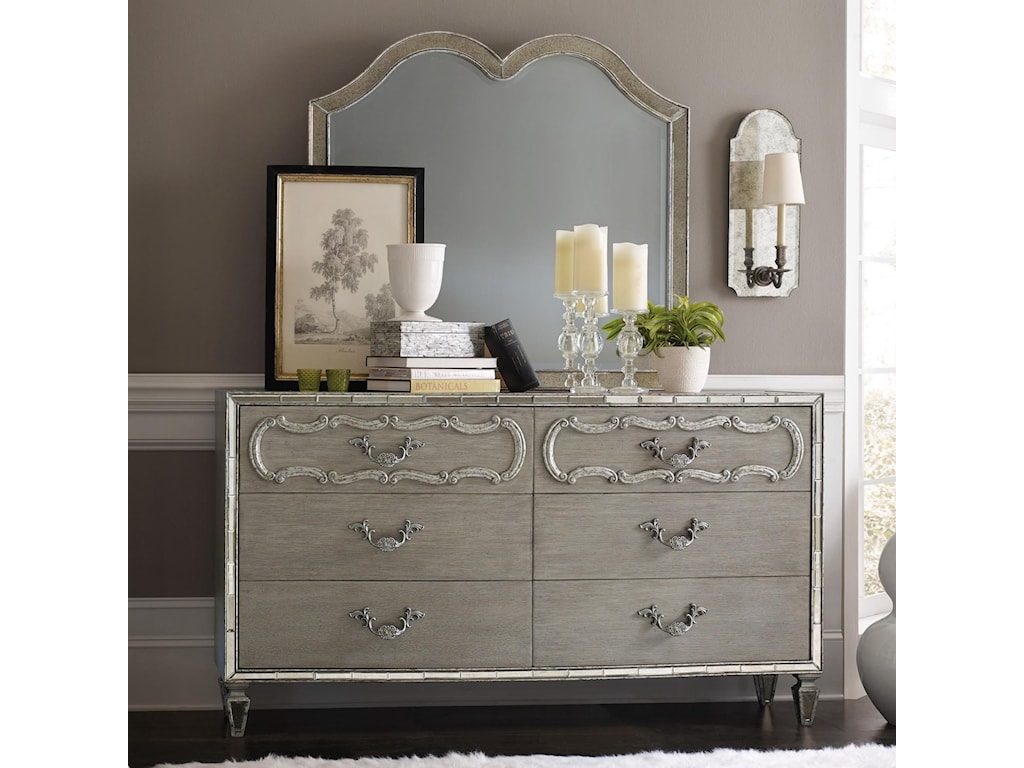 Hooker Furniture Sanctuary Relaxed Vintage Dresser And Mirror Set