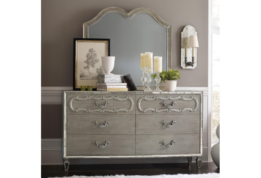 Hooker Furniture Sanctuary Relaxed Vintage Dresser And Mirror Set
