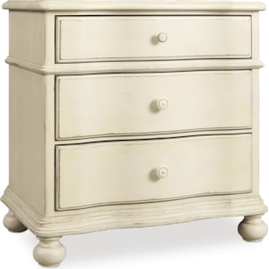 Hooker Furniture Sandcastle Three Drawer Nightstand With Cord Clip Zak S Home Nightstands