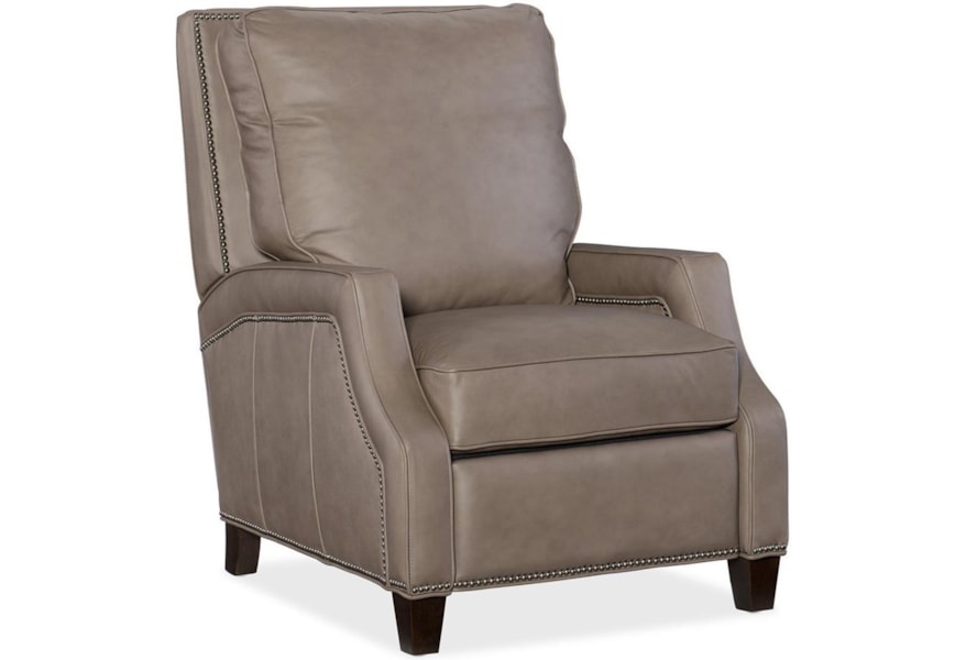 Hooker Furniture Reclining Chairs Rc143 094 Caleigh Transitional Leather Recliner Dunk Bright Furniture High Leg Recliners