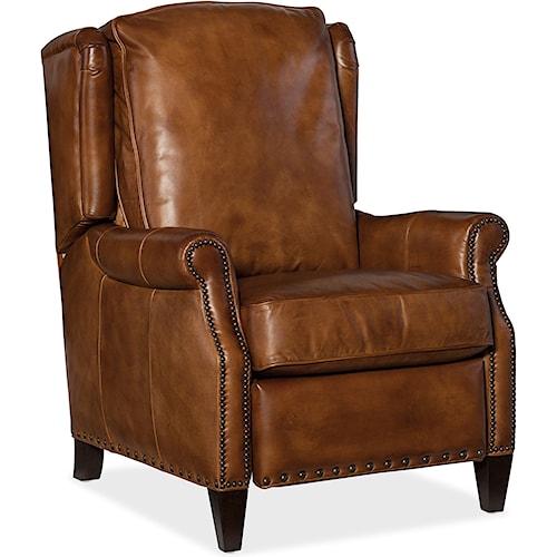 Furniture Reclining Chairs Silas Traditional Leather Recliner Furniture Reclining Chairs Silas Traditional Leather Recliner With Nailhead Trim