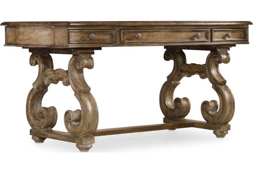 Hooker Furniture Solana Writing Desk With Leather Panel And 2