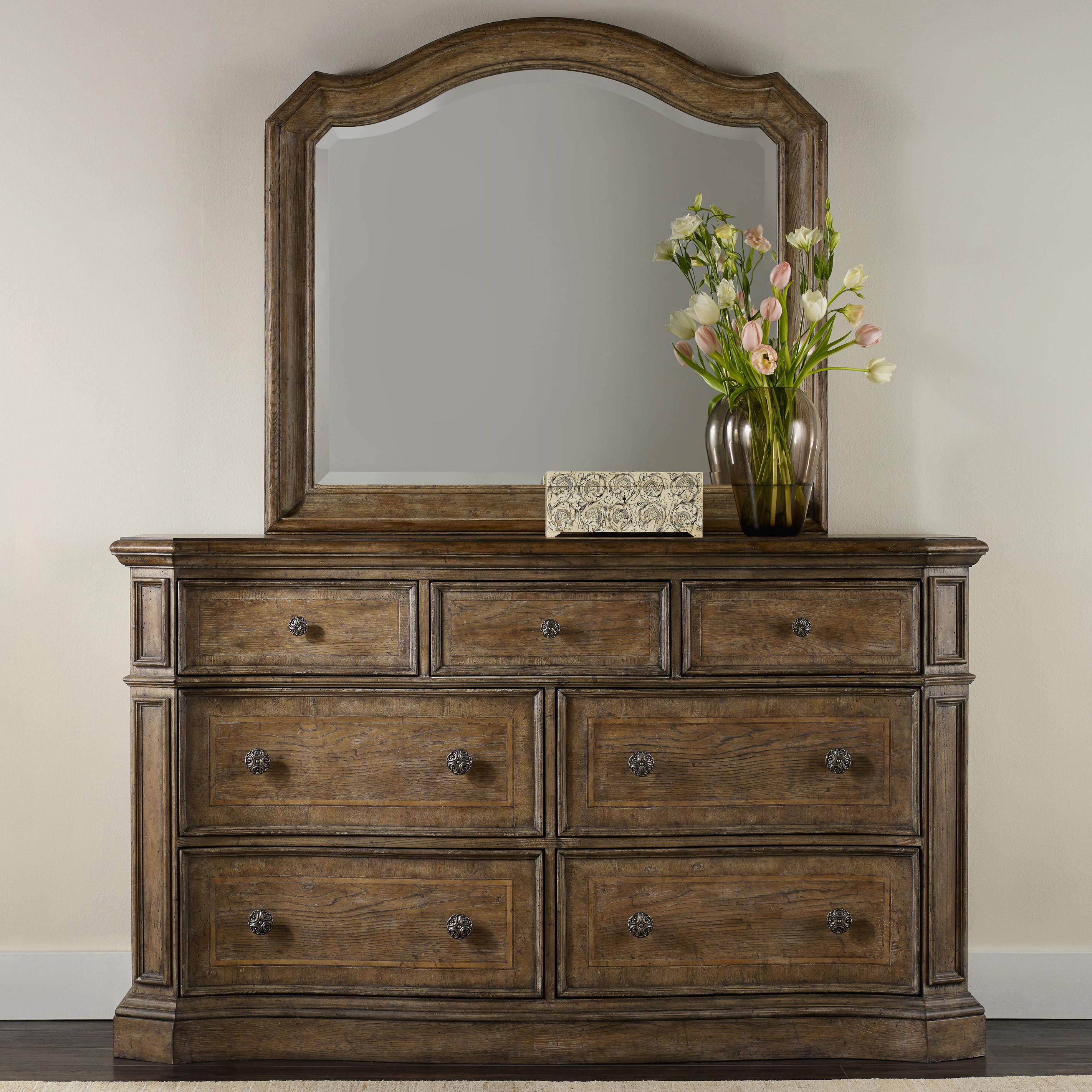 Hooker Furniture Solana 7 Drawer Dresser And Mirror Set With