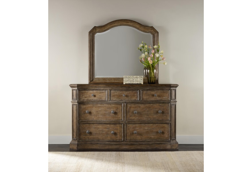 Hamilton Home Solana 7 Drawer Dresser With Drop Front Center