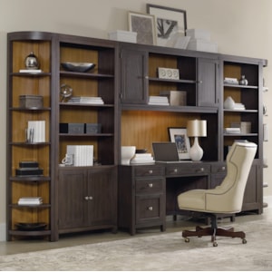 Hooker Furniture South Park Home Office Wall Unit With Computer Credenza Dunk Bright Furniture Desk Hutch Sets