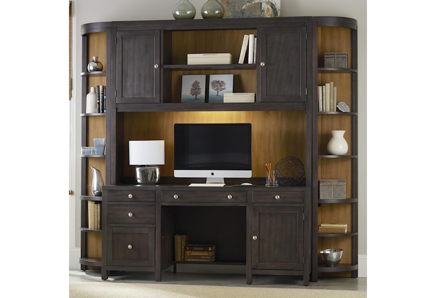Hooker Furniture South Park Computer Credenza Wall Unit With Power