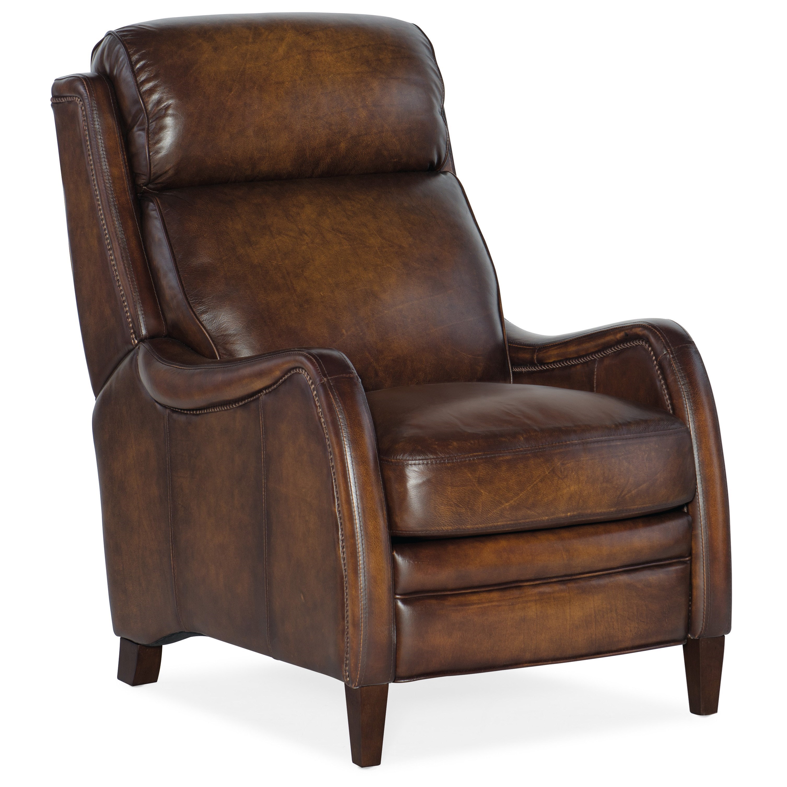 Leather Manual Push Back Recliner