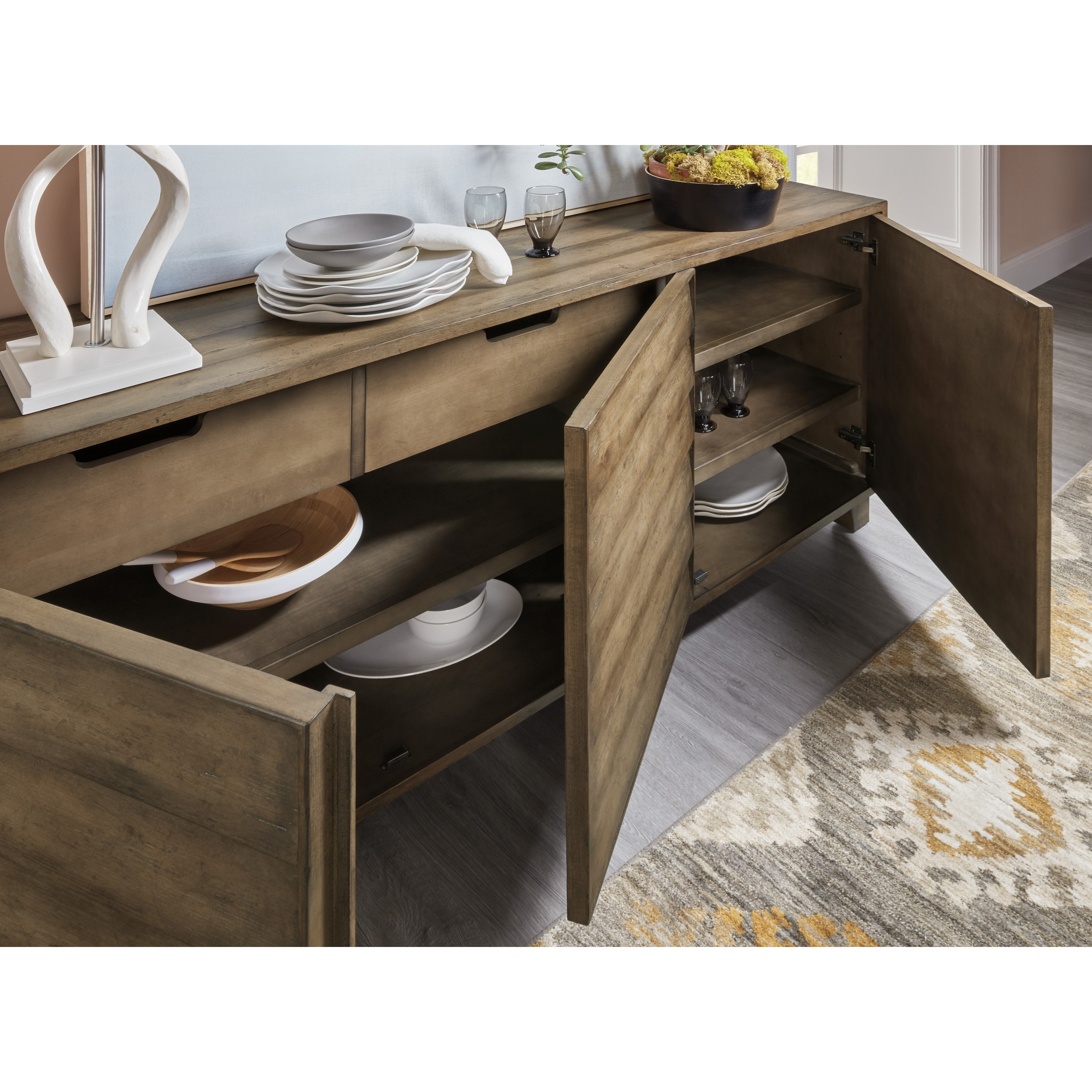 Hooker Furniture Sundance 6015 75900 89 Buffet With Felt Lined Drawers Gill Brothers Furniture Buffets