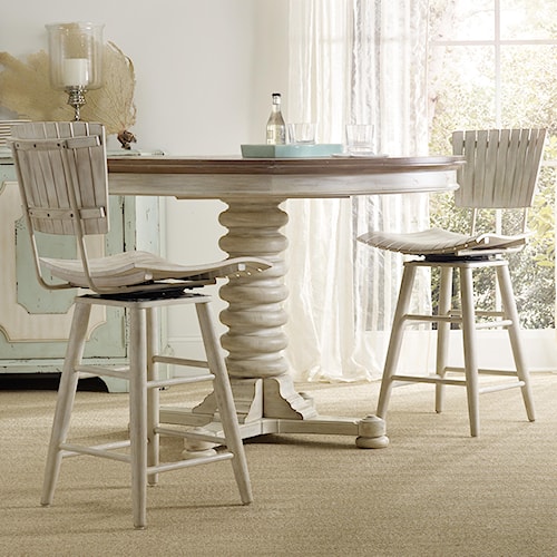 Hooker Furniture Sunset Point Casual Cottage Coastal 3 Piece Pub ... Hooker Furniture Sunset Point Casual Cottage Coastal 3 Piece Pub ...