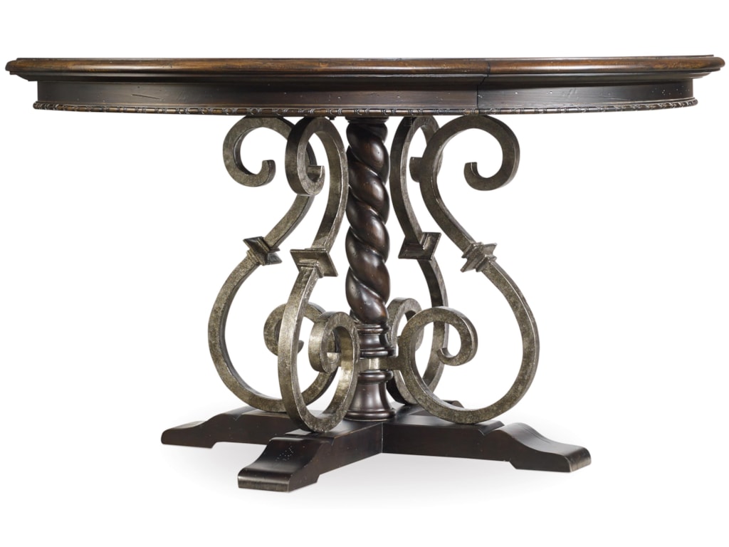 Furniture Treviso Round Dining Table With Wrought Iron Furniture Treviso54in Round Dining Table