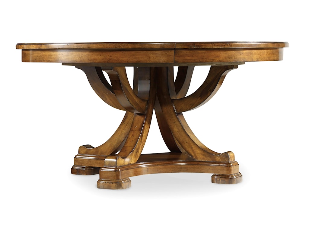 Hooker Furniture Tynecastle Traditional 60 Inch Round Pedestal Dining Table Howell Furniture Dining Tables
