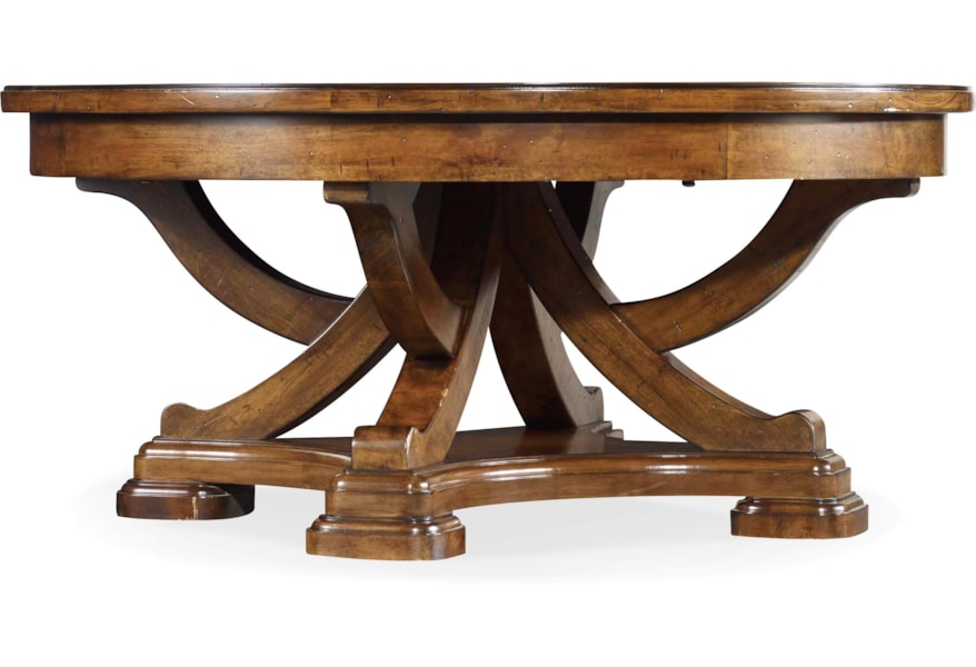 Hooker Furniture Tynecastle Traditional Round Cocktail Table Belfort Furniture Cocktail Coffee Tables