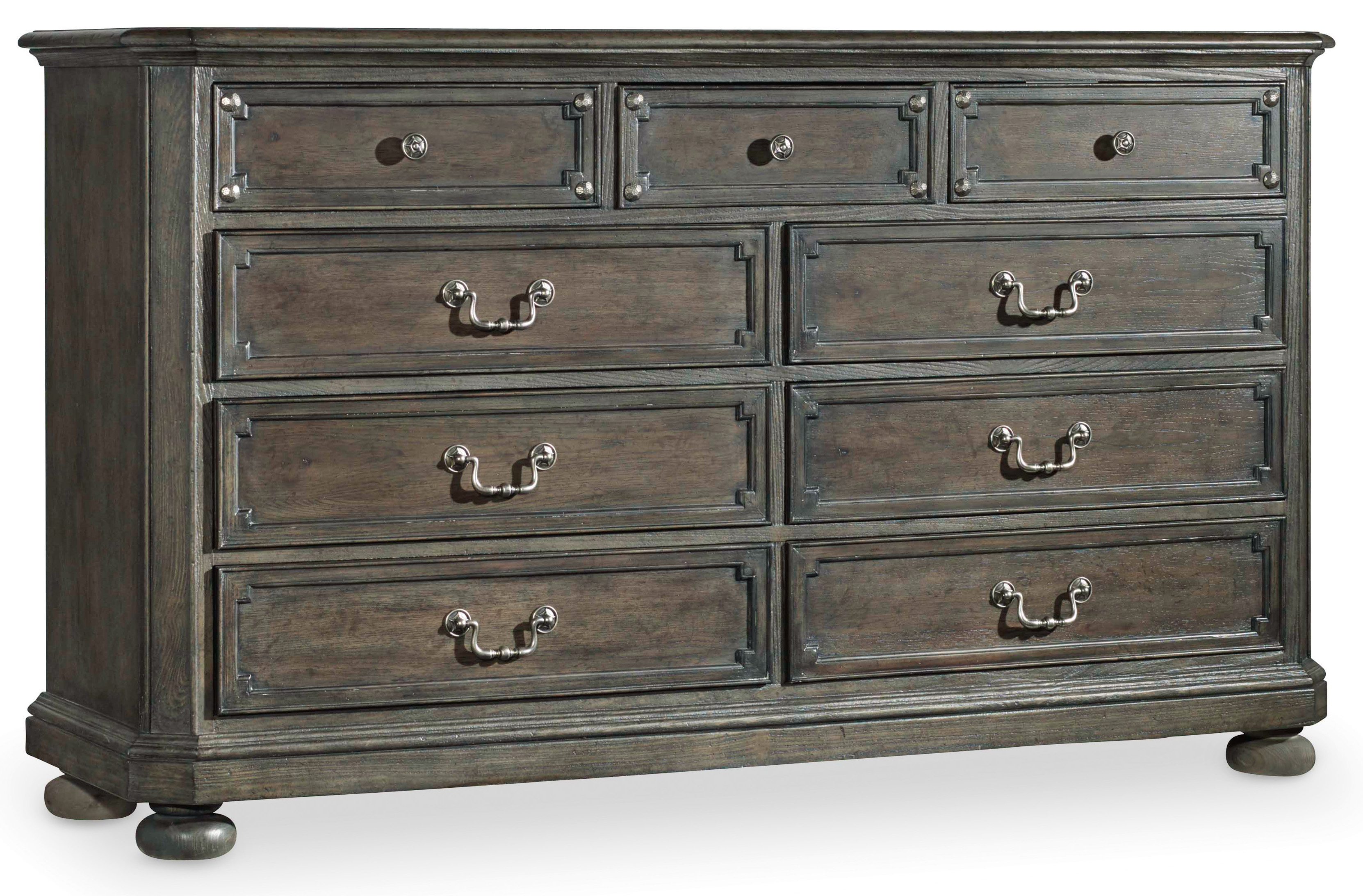 Hooker Furniture Vintage West 5700 90002 9 Drawer Dresser With