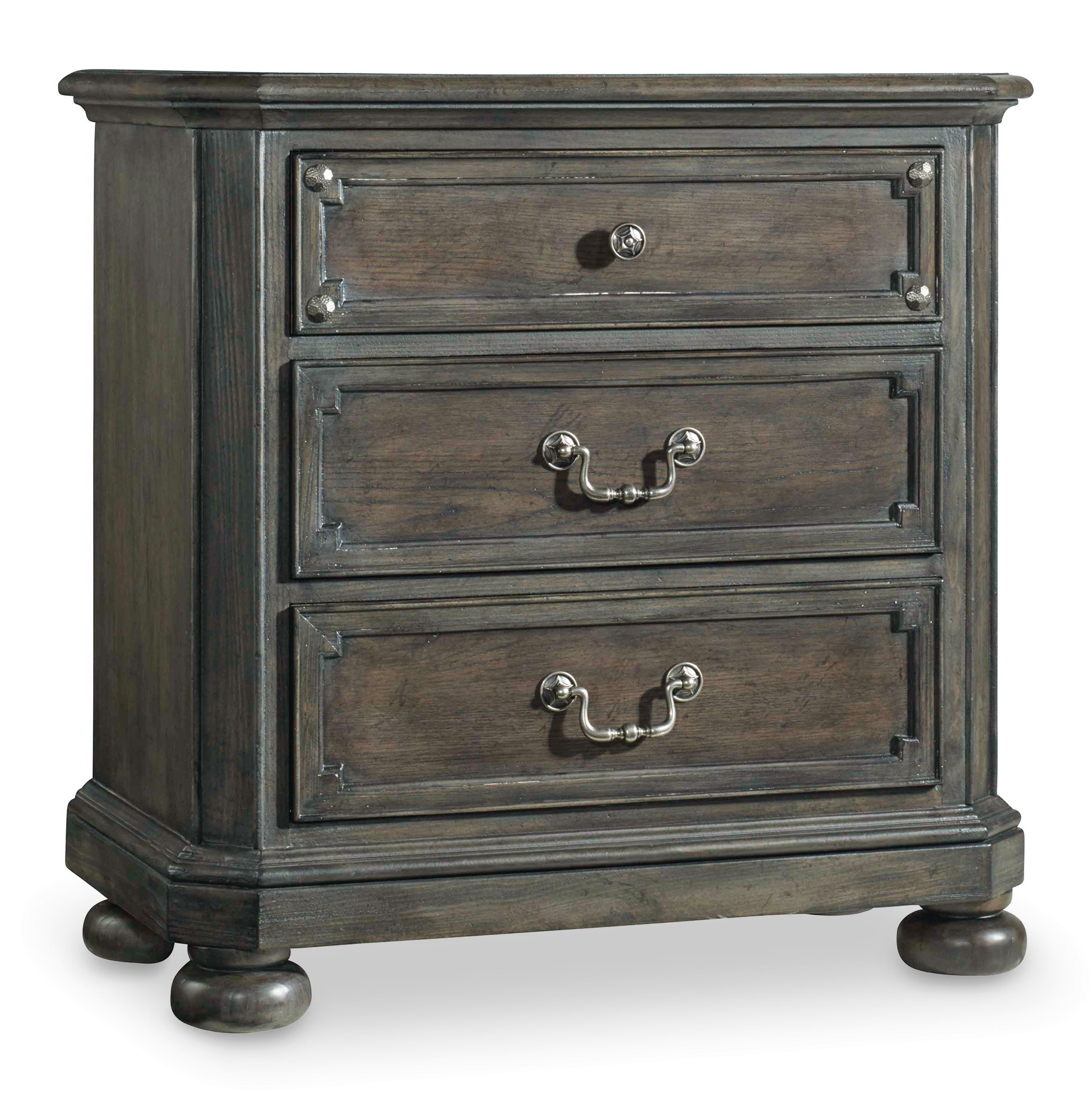 Hooker Furniture Vintage West 3 Drawer Nightstand With Three Plug