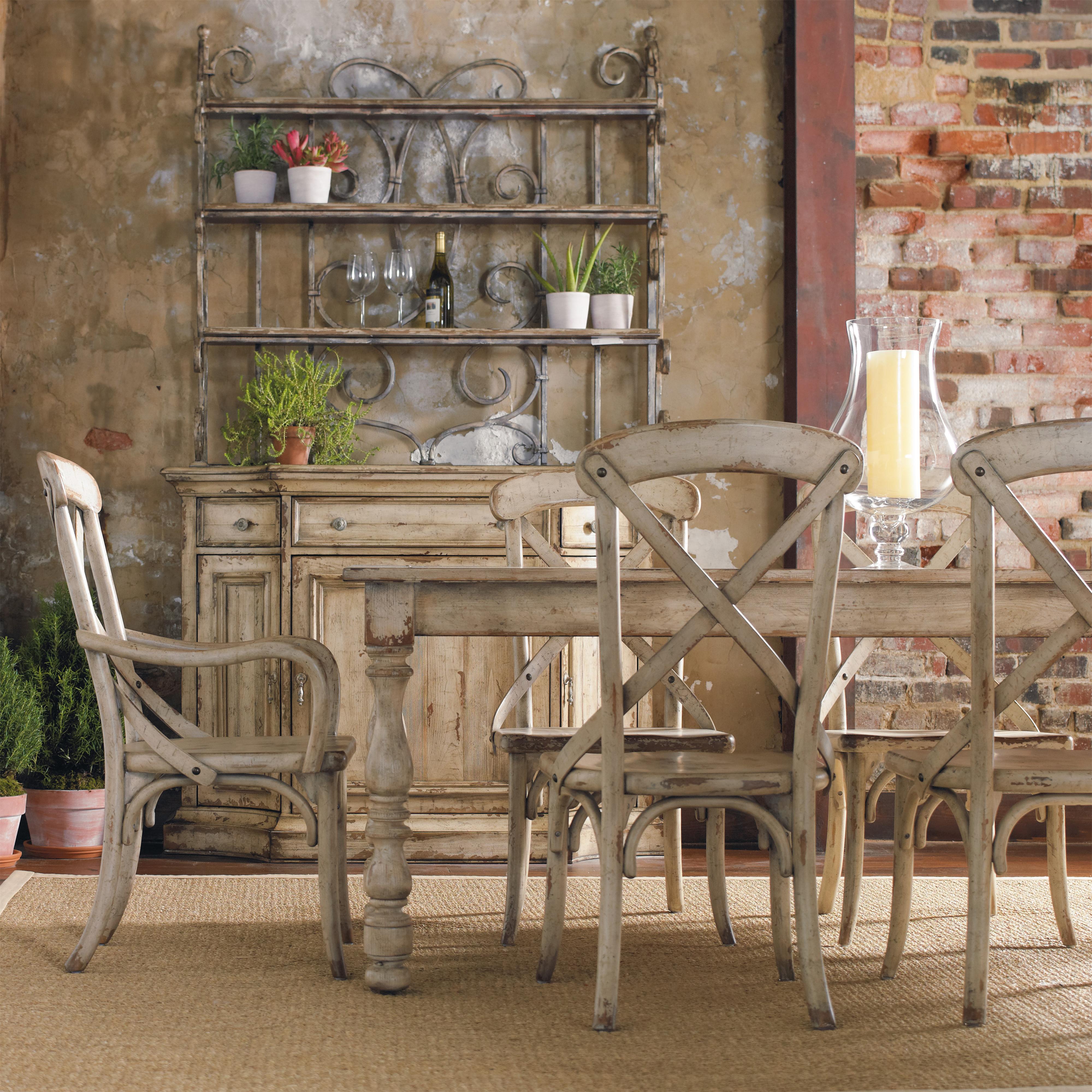 Hooker Furniture Wakefield Rectangular Leg Dining Table With Two