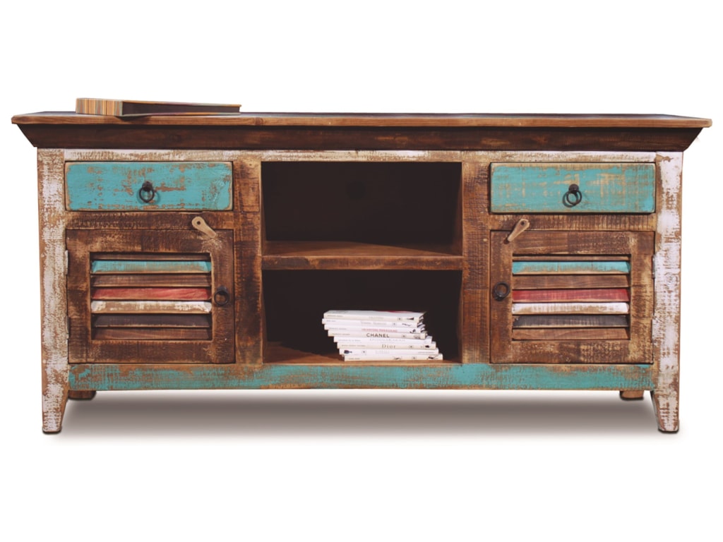 Horizon Home Ay H2280 400 Rustic Console With Louvered Doors And Horizon Home Ay Rustic Console With Louvered Doorulti Color Finish