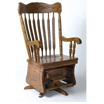 solid oak glider rocker chair