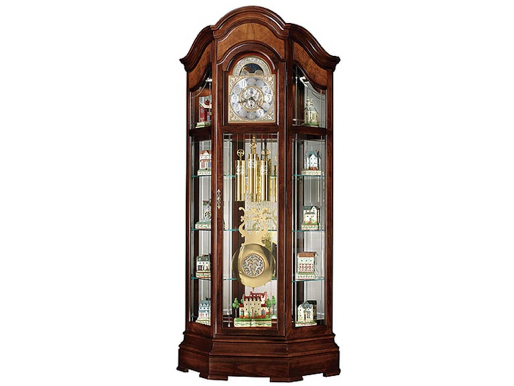 Clocks Majestic Ii Curio Floor Clock By Howard Miller At Rotmans