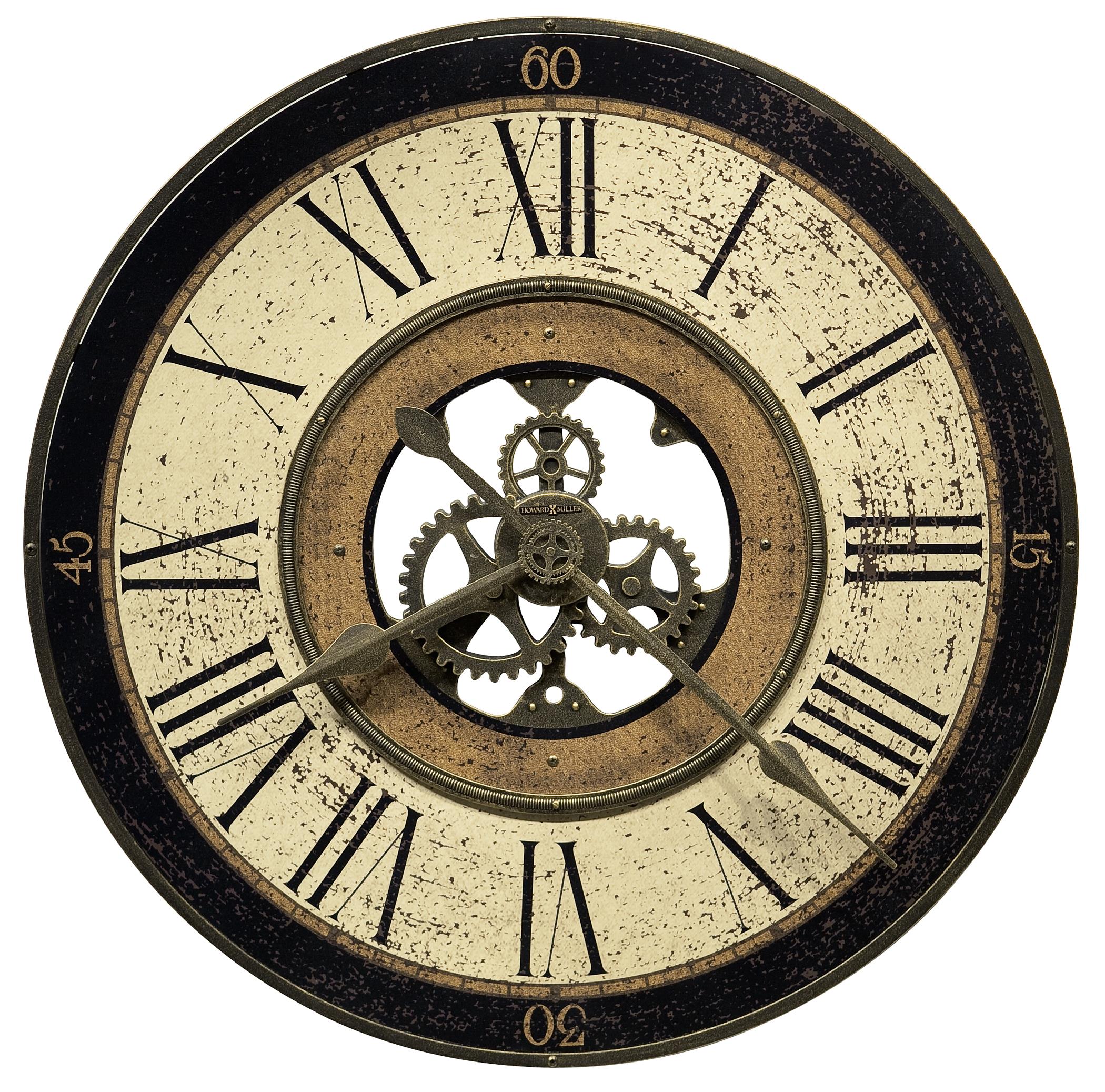 Brass Works Wall Clock with Visible Gears